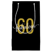 60 en Fabulous Birthday Klein Cadeauzakje (Voorkant)