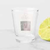 60 en Fabulous Foto 60e Verjaardag Shot Glas (Achterkant)
