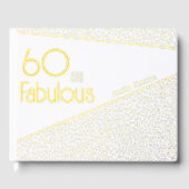 60 en Fabulous Gold Glitter 60th Birthday Gastenboek (Voorkant)