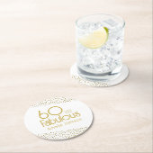 60 en Fabulous Gold Glitter 60th Birthday Ronde Kartonnen Onderzetter (Insitu)