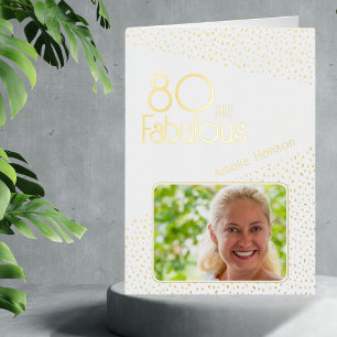 60 en Fabulous Gold Glitter Photo 60th Birthday Folie Wenskaart