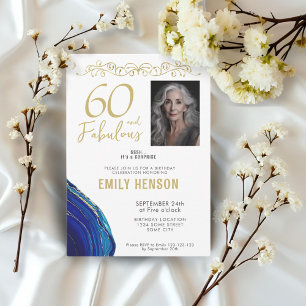 60 en Fabulous Gouden Ornament 60ste Verjaardag Fo Kaart