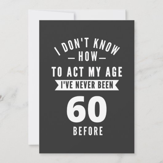 60 en Fabulous / Happy 60th Birthday Kaart (Voorkant)