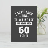 60 en Fabulous / Happy 60th Birthday Kaart (Staand voorkant)