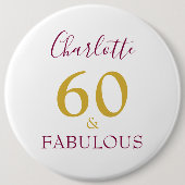 60. en Fabulous Modern 60. Ronde Button 6,0 Cm (Voorkant)