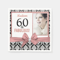 60 en Fabulous Roos gouden boog damast 60e Verjaar