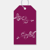 60 en Fabulous Script Photo Magenta 60th Birthday Cadeaulabel (Achterkant)