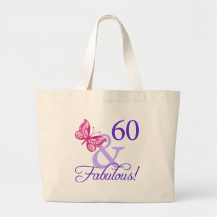 60 en feestdag grote tote bag