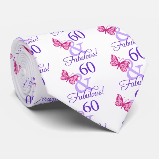 60 en feestdag stropdas (Opgerold)