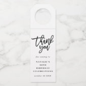 60 en geweldig bedankt voor je moderne verjaardags flessenhanger (Achterkant)