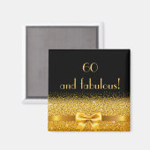 60 en geweldig zwart goudelegant monogram magneet (Voorkant / Achterkant)