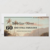 60 en nog steeds Fabulous Tropical Pass Birthday (Achterkant)