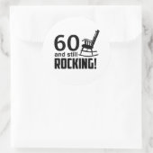 60 en nog steeds Rocking! Ronde Sticker (Tas)