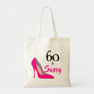 60 en Sassy 60e verjaardag Tote Bag