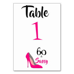 60 en Sassy 60ste verjaardagsfeestje Kaart