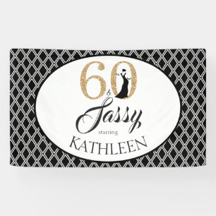 60 en Sassy Custom 60ste verjaardag Spandoek