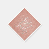 60 en Sassy Verjaardag Roos Goud Blush Roze Glitte Servetten (Hoek)