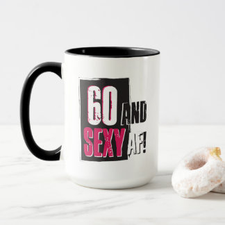60 en Sexy AF Mok - Personaliseer Terug