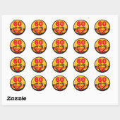 60 en Smokin Heet | 60e verjaardag Ronde Sticker (Vel)