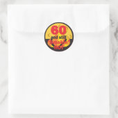60 en Smokin Heet | 60e verjaardag Ronde Sticker (Tas)