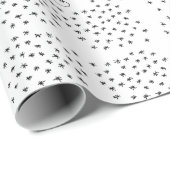 60 en sprankelende hand getekend zwart en wit cadeaupapier (Rol Hoek)