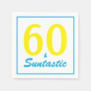 60 en Suntastic Bright Yellow Birthday Party Servet