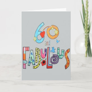 60 et fabuleuse carte d'anniversaire 60e