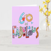60 et fabuleuse carte d'anniversaire 60e (Fleur jaune)