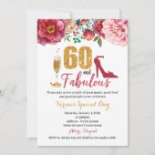 60 et fabuleuse invitation d'anniversaire pour les (Devant)
