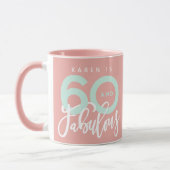 60 et fabuleuse mug d'anniversaire (Gauche)