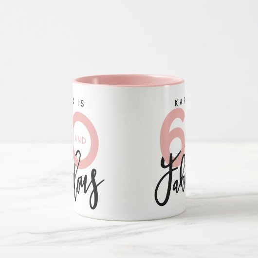 60 et fabuleuse mug d'anniversaire (Centre)