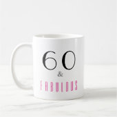 60 et fabuleux 60e anniversaire Beverage Mug (Gauche)