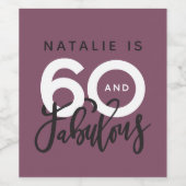 60 et fabuleux étiquette de fête d'anniversaire (Étiquettes simples)