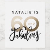 60 et fabuleux étiquette de fête d'anniversaire (Étiquettes simples)