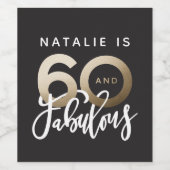 60 et fabuleux étiquette de fête d'anniversaire (Étiquettes simples)