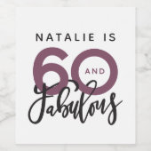 60 et fabuleux étiquette de fête d'anniversaire (Étiquettes simples)