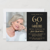 60 et Fabuleux | Invitation pour une fête d'annive (Devant)
