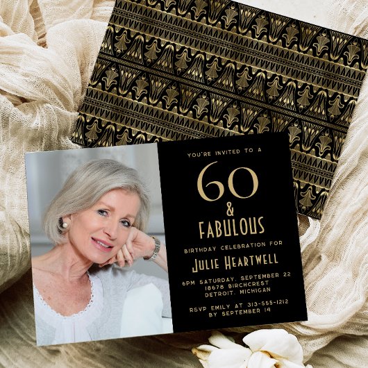 60 et Fabuleux | Invitation pour une fête d'annive