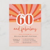 60 et fabuleux Retro 50e anniversaire Invitation (Devant)