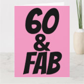 60 ET FABULOUS 60E ANNIVERSAIRE Carte de voeux (Devant)