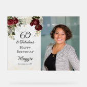 60 et Fabulous Glam Rose Floral fête d'anniversair (Recto)