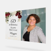 60 et Fabulous Glam Rose Floral fête d'anniversair (Angle)