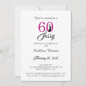 60 et Sassy | Invitation de fête du 60e anniversai (Devant)
