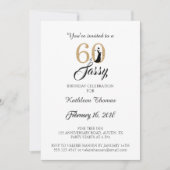 60 et Sassy | Invitation de fête du 60e anniversai (Devant)
