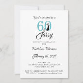 60 et Sassy | Invitation de fête du 60e anniversai (Devant)