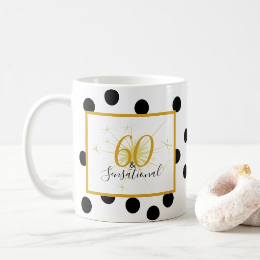 60 et soixantième tasse SENSATIONNELLE de cadeau (Avec donut)