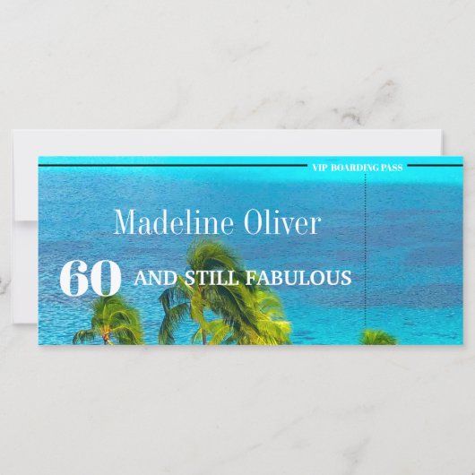 60 et toujours fabuleux Invitation d'anniversaire  (Dos)