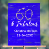 60 & fabuleux anniversaire bleu argent ajouter nom (Neutre)