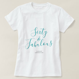 60 Fabulous Groene Aangepaste Naam 60e Verjaardags T-shirt