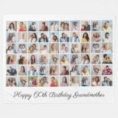 60 Foto Collage Voeg elke naam en leeftijd toe Fleece Deken (Voorkant (Horizontaal))